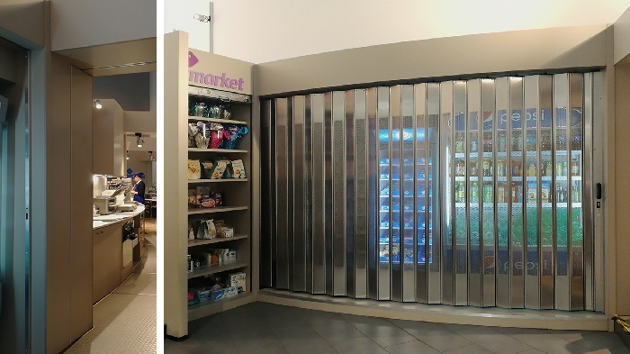 Zakřivené bezpečnostní žaluzie FoldingPACK&reg;: uzávěr pro nemocnici Viterbo